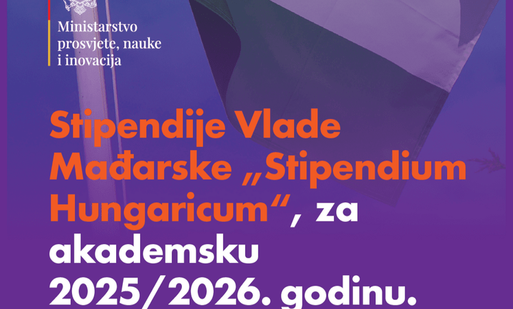 Na slice je tekst Stipendije Vlade Madjarske za 2025/2026. godinu