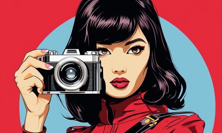 asian woman holding a camera, comic pop art style, cinematic --ar 4:3 --v 5.2 Job ID: 36f1c56e-d89a-4df9-90a1-a92afb2345d3
