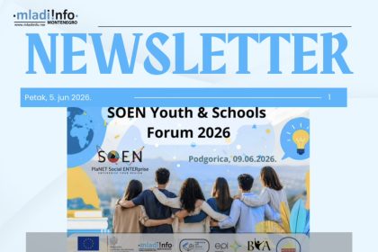 Mladiinfo Montenegro newsletter 5. jun 2026. PDF