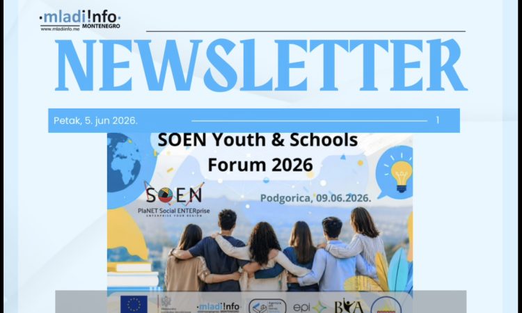 Mladiinfo Montenegro newsletter 5. jun 2026. PDF